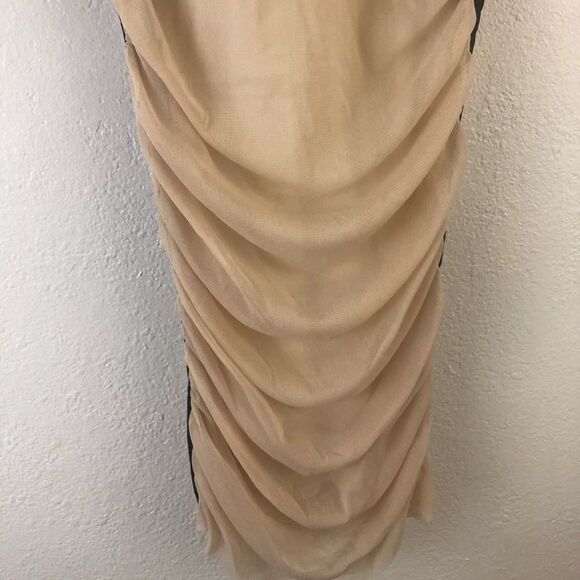 Lush Sexy Strappy mesh Ruched Bodycon dress M - Picture 3 of 6